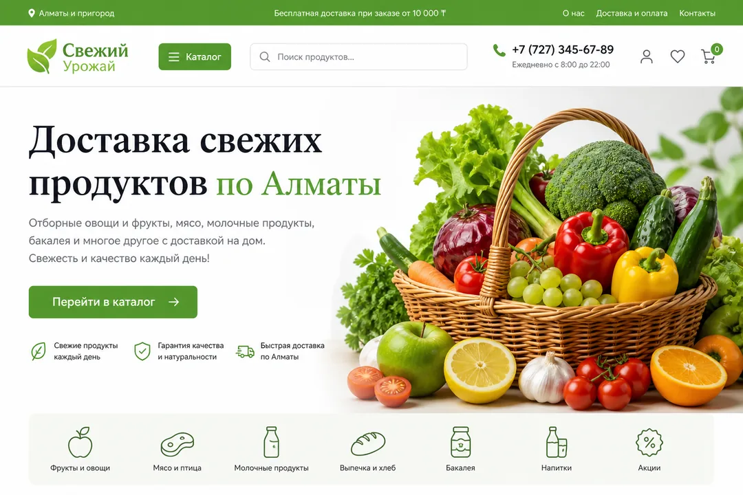 Главная — Свежий Урожай, Алматы